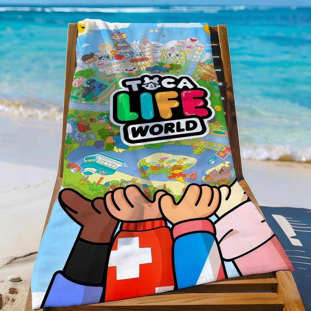 Игровое полотенце T-Toca Life W-World Спортивное Быстросохнущее Туристическое Снаряжение для Кемпинга Песозащитное Мягкое Легкое Большое Пляжное Полотенце
