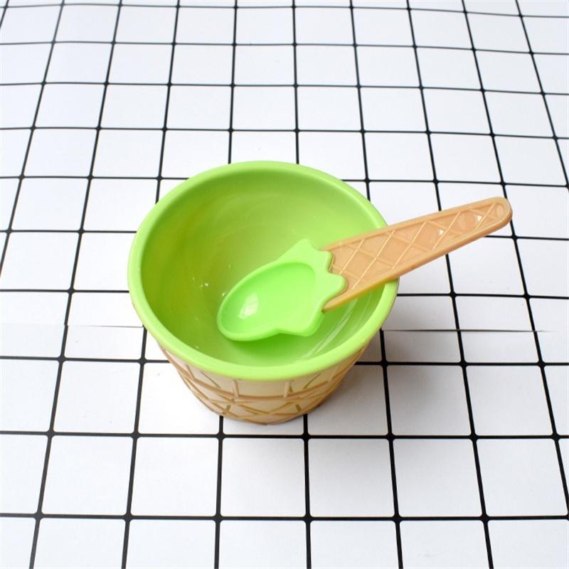 Hot 1pc Ice Cream Mixing Bowl DIY Handmade Slime Resistance Wrestling Hot Cute Ice Cream Plastic Bow