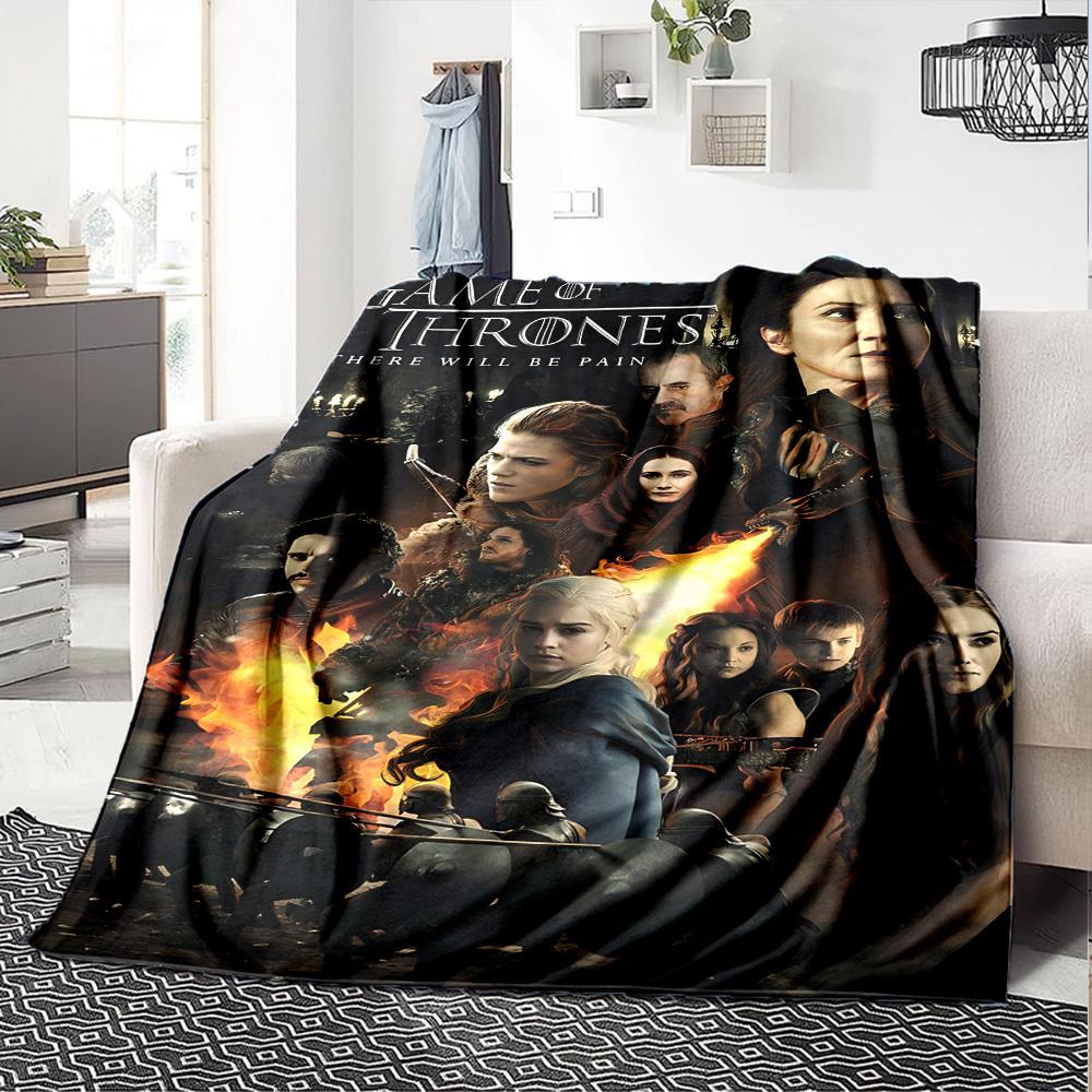 1pc Game of Thrones Flannel Blanket Soft Warm Throw for Home, Office, Travel, All-Season Cozy Bedding GiftL1243