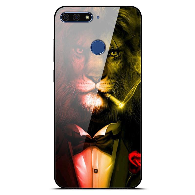 Honor 7C Case Tempered Glass Back Cover For Huawei Honor 7C AUM-L41 Case Honor 7A Pro Soft Bumper On Honor 7 C Honor 7A Case