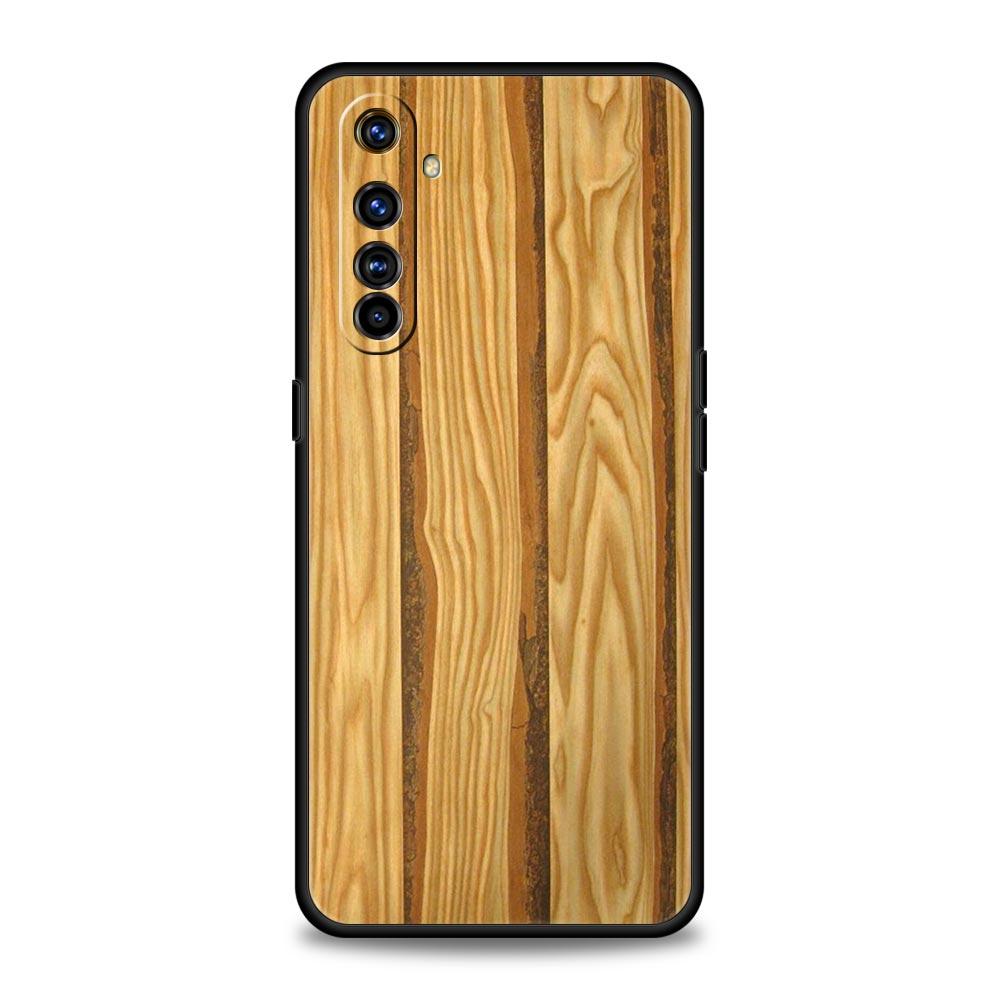 Роскошный Винтажный Узор под Дерево Мягкий ТПУ Для Realme 13 12 11 10 9 Pro Plus GT3 GT2 C21 C25 C35 C53 C55 C67 Pro 5G Чехол для Телефона