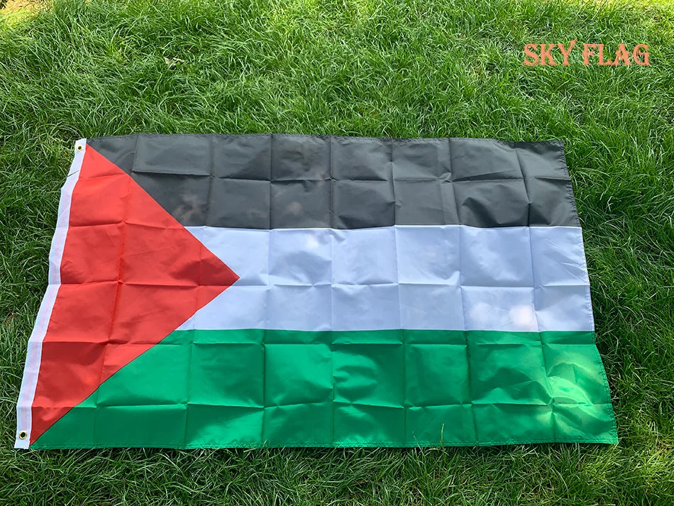 SKY FLAG Большой Флаг Палестины - 150 x 90 см Высококачественный Полиэстер Газа Палестинский Баннер