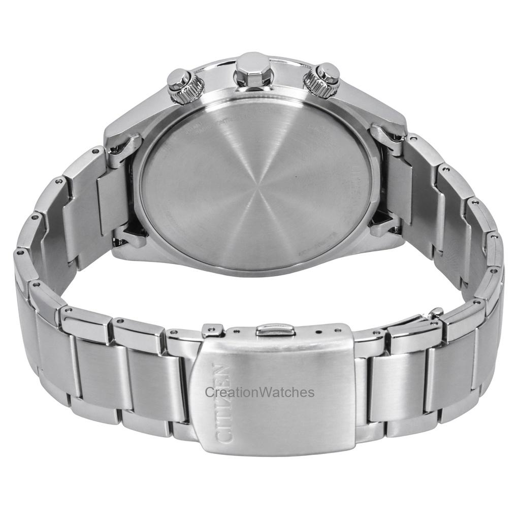 Citizen Eco-Drive Chronograph Radio Controlled Stainless Steel Ice Blue Dial AT8260-85M 100M Men's Watch