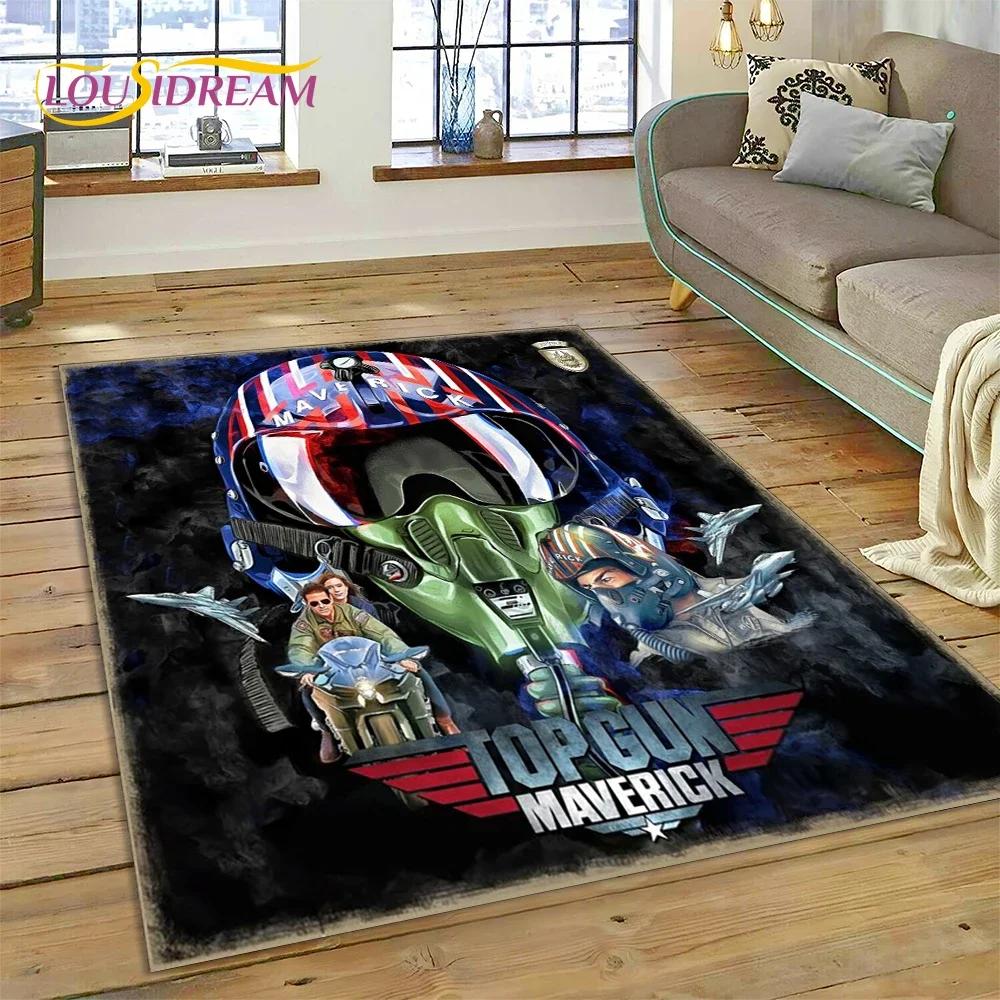 Top Gun Sign Tom Cruise Fighter Carpet Rug for Bedroom Living Room Home Sofa Decoration,Children Game Large Decor Floor Mat Gift