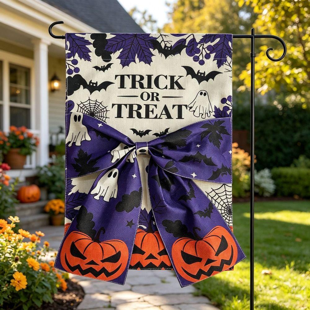 Washable Halloween Decoration Cloth Fall Garden Flag Multiple Styles Sign Outdoor Decoration  Deck