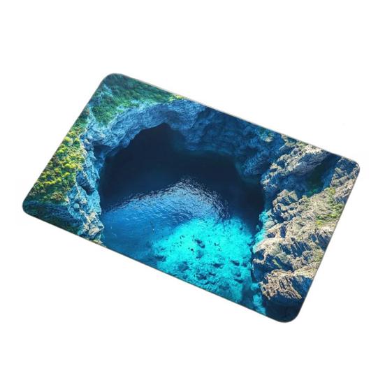 3D Visual Deception Doormat Optical Illusion Non-Slip Floor Mat Absorbent Endless Abyss Machine Washable Rug for Bathroom Bedroom Camping Yoga
