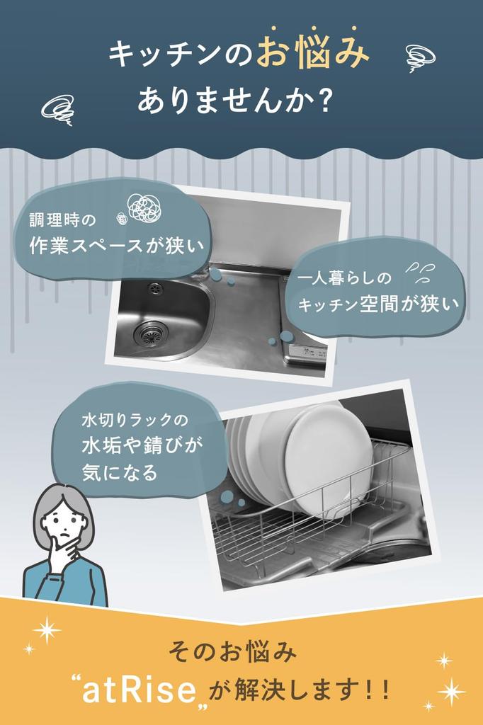 AtRise Сушилка для посуды над раковиной Силиконовая Грузоподъемность 18 кг Термостойкая Не ржавеет Антибактериальная Компактная Складная Для одинокого проживания Маленькая кухня