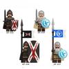 KT1073 Medieval Soldiers Bricks Assembled Educational Building Blocks Action Figures Toys Gift for Children