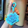 Educational Mini Monster Whack-a-mole Keychain Fun Stress Relief Toy Colorful Soft Rubber Material