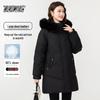 Xuezhongfei Women's Fox Fur Hooded Down Jacket