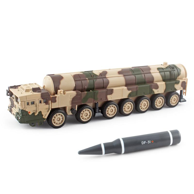1/50 Ракетная пусковая установка Dongfeng 31 Сплавная модель Ракеты могут запускаться Мальчики Военная тематика Игрушки