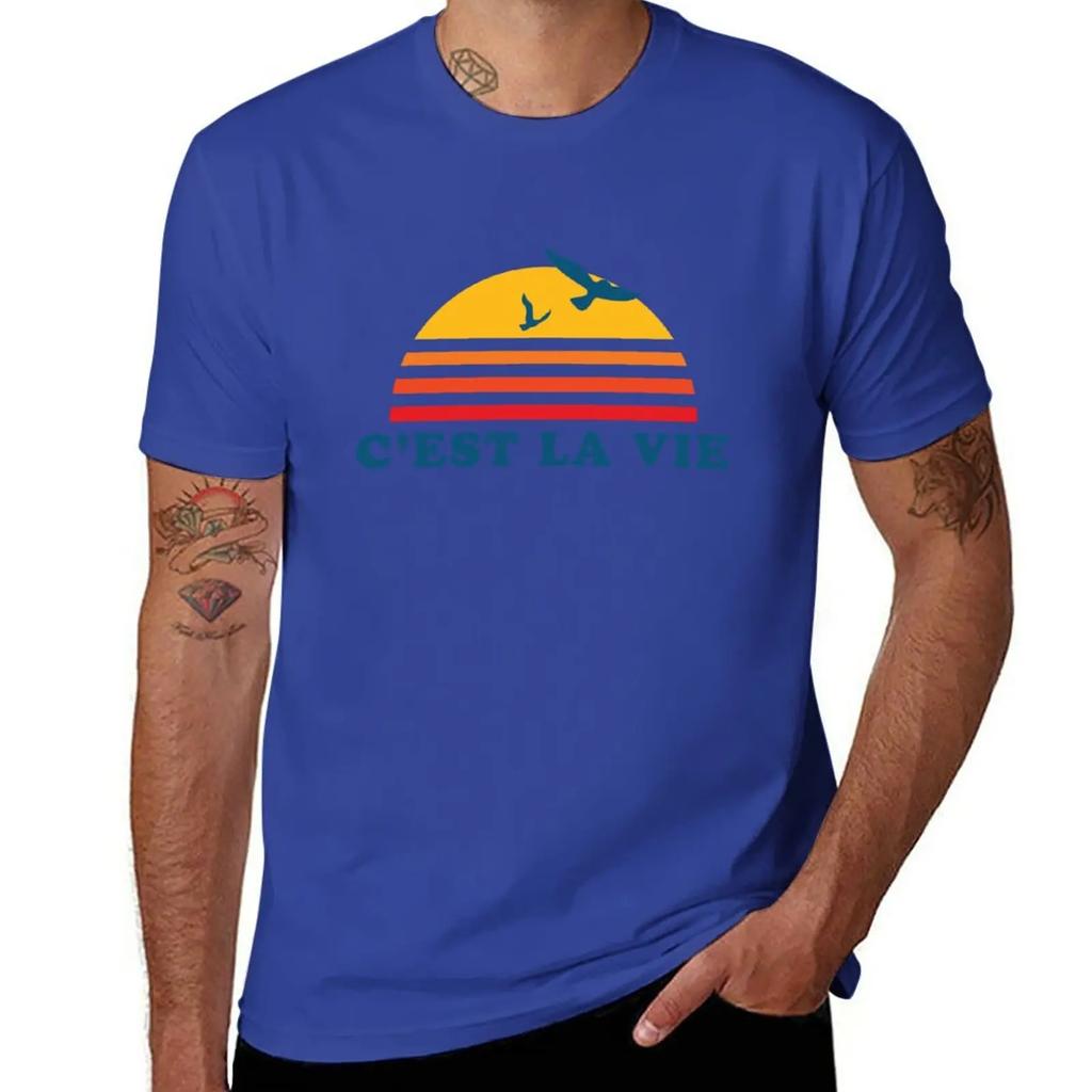 C'est la vie T-Shirt shirts graphic tees summer top for a boy mens plain t shirts