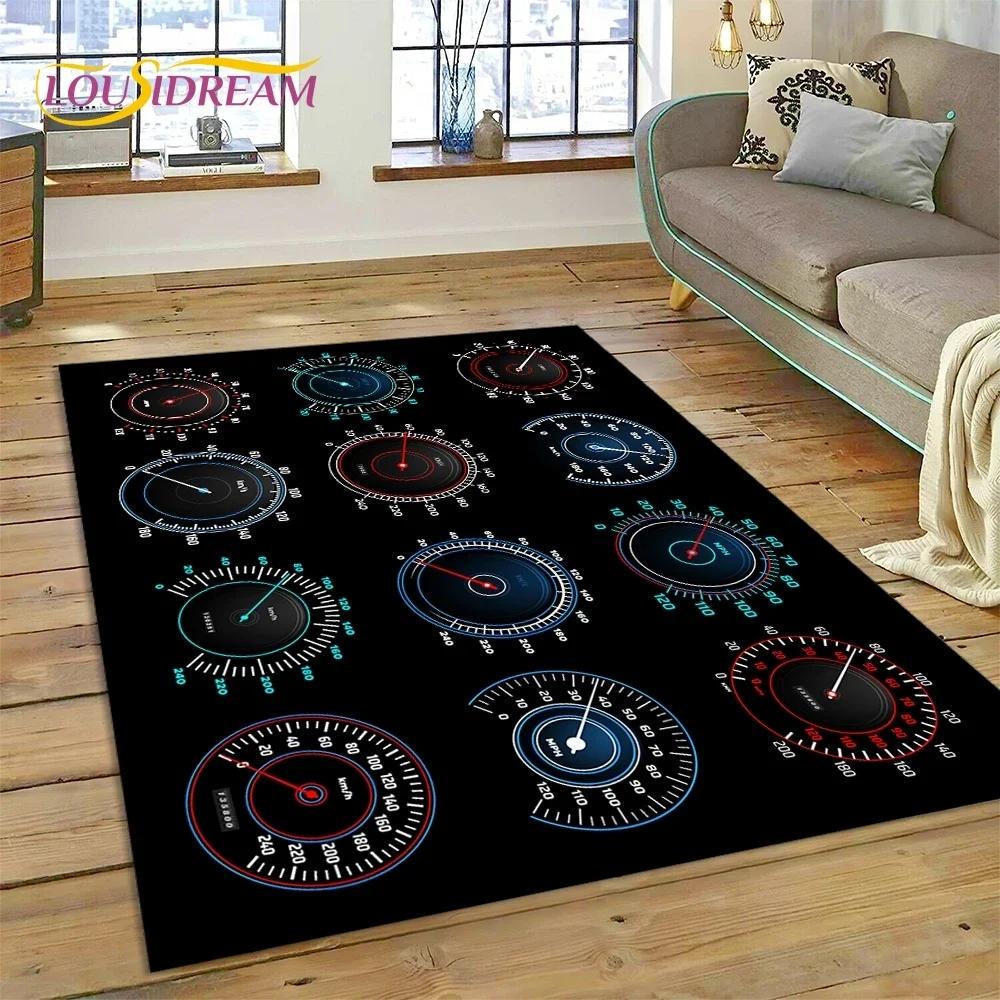 Racing Car Dashboard Machine Control Screen Carpet Rug for Bedroom Living Room Sofa Decoration,Child Game Large Decor Floor Mat