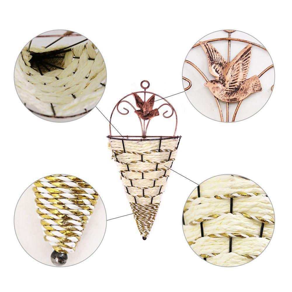 Conical Shape Indoor Green Plant Home Garden Wall Storage Holder Flower Basket Vase Flower Pot