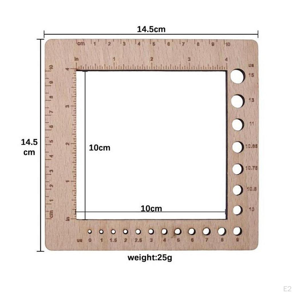 Knitting Gauge Ruler Practical Multifunction Small Craft Lightweight Needlework Counting Frame