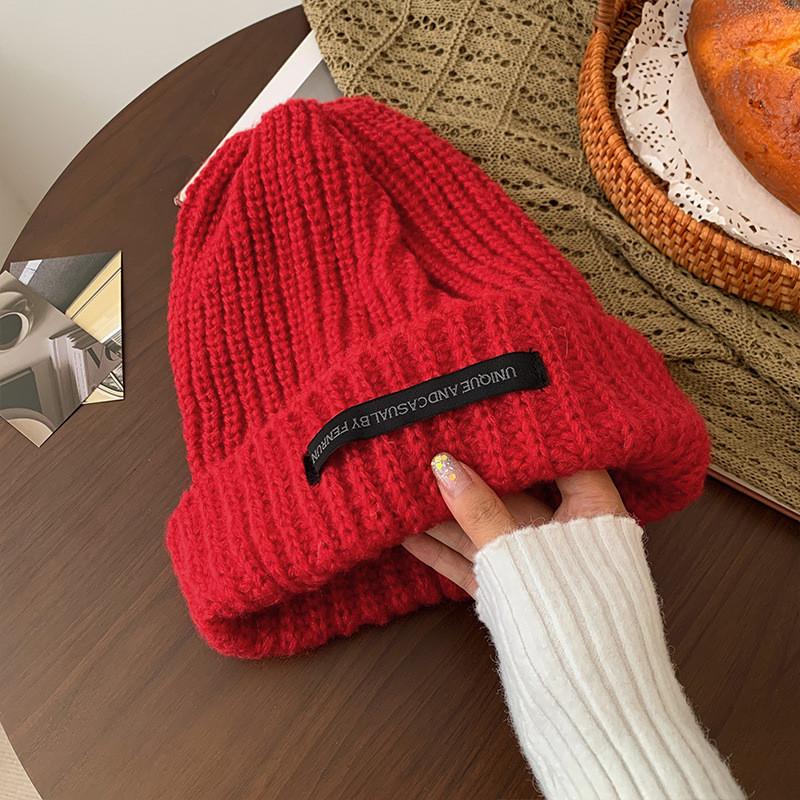 Elegant Cozy Winter Knit Hat For Women Warm Loose-fit Beanie In Trendy Colors