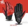 Summer Breathable Black Red Retro Leather Motorcycle Gloves Full Finger Touchscreen Cycling EVA Shell Protector Dirt Bike Items