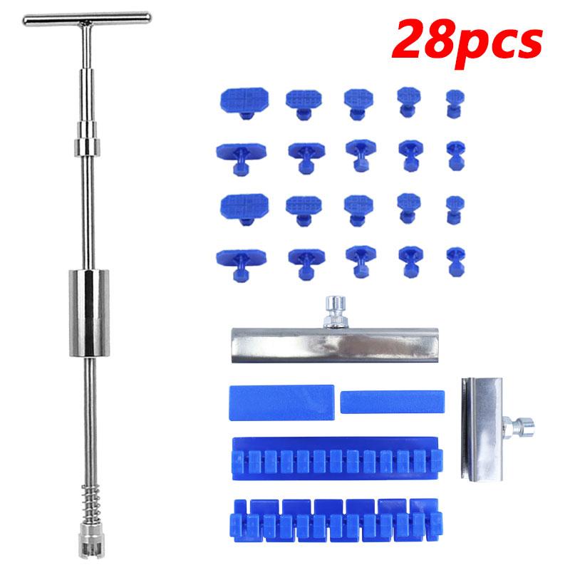 Набор инструментов для ремонта вмятин на кузове автомобиля с обратным молотком, Т-образным стержнем, присоской, механиком для удаления вмятин от града в автомобиле