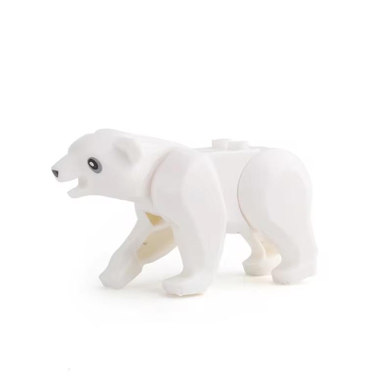 MOC Ферма Зоопарк Животные Строительные блоки Крокодил Акула Дельфин Шимпанзе Корова Леопард Развивающая игра Аксессуары Кирпичики Детские игрушки