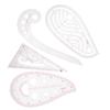 4Pcs Curve Ruler MultiFunction Vary Form Sewing Grading Proofing Plastic Clothing Design Tool