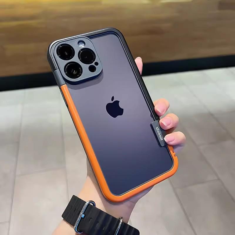 Стильный силиконовый чехол Color Blocking для iPhone 16 Pro Max с защитой от падений