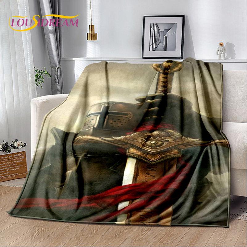 Мягкое плюшевое одеяло Cavalier Knight Templar Crusaders, фланелевое одеяло для гостиной, спальни, кровати, дивана, пикника