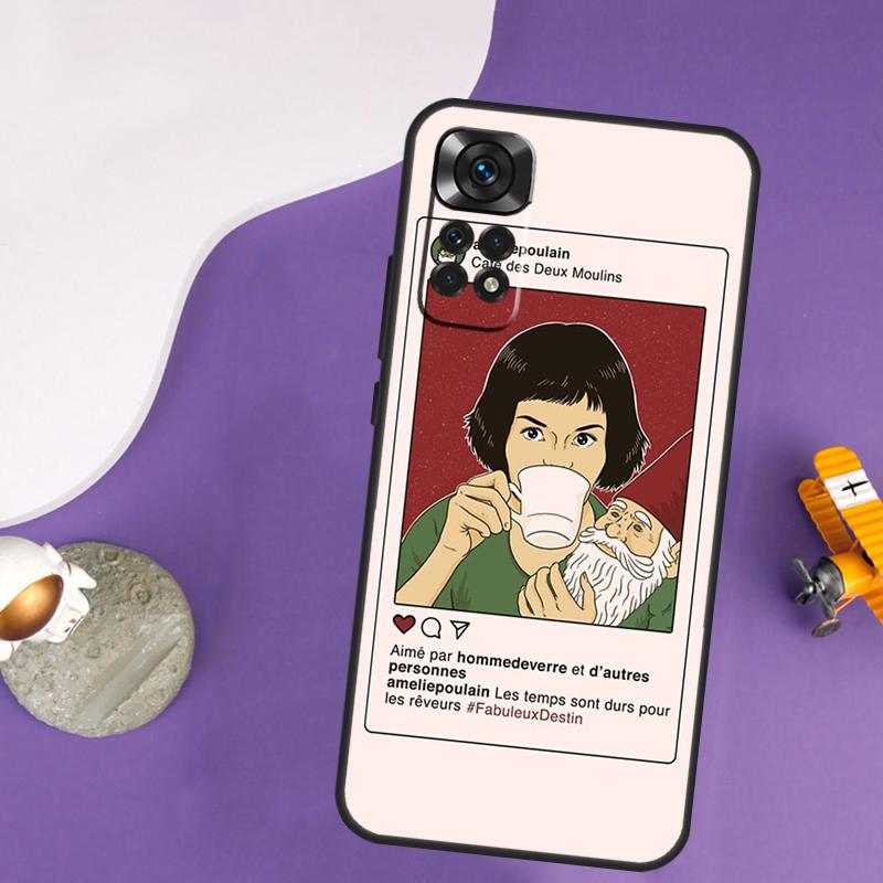 Amelie Movie Poster Case For Xiaomi Redmi Note 13 Pro 14 12 9 10 11 Pro 10S 11S 12S Redmi 10C 13C 14C 12C Cover