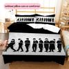 ATEEZ Poster Pattern Bedding Home Decoration Birthday Gift ( 1 duvet cover + 2 pillowcase, without core),fan merchandise.