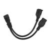 IEC320 C14 To C19 5‑15R Cable Male To Female Plug and Play Y Splitter Power Cord for Desk Lamp