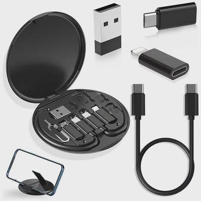 1 УПАКОВКА Многофункциональный 60 Вт USB кабель для передачи данных Кабель для быстрой зарядки Бокс для хранения Мини цифровой электронный органайзер для гаджетов Набор пинов для извлечения карт