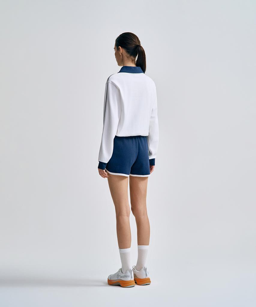 Мужская футболка-поло SERGIO TACCHINI с V-образным вырезом, длинным рукавом, из двойного трикотажа