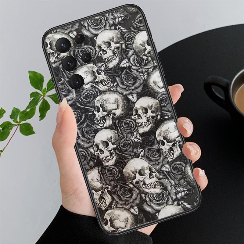 Чехол для телефона Skull Rose Art для Samsung A52S A21S A33 A23 A13 A14 A32 A52 A53 A54 A51 A71 M51