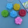5Pcs Flower Silicone Candle Mold Diy Handmade 3D Rose Soap Plaster Resin Mould Cake Baking Tool Kitchen Party Decoration Supply