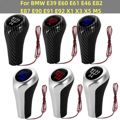 Для BMW E39 E60 E61 E46 E82 E87 E90 E91 E92 X1 X3 X5 M5 Ручка переключения передач со светодиодной подсветкой Ручка рычага переключения передач Головка ручки