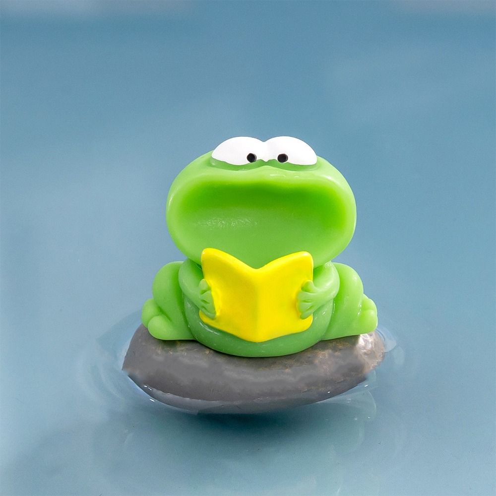 Cartoon Big Mouth Frogs Statue Cute Mini Frogs Ornament Micro Landscape Ornaments