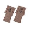 Women Leg Warmers Knitted Gaiters with Buttons Warm Boot Cuff Sock Girl Short Boot Cuffs for Autumn Winter Daily Outings Street Dating