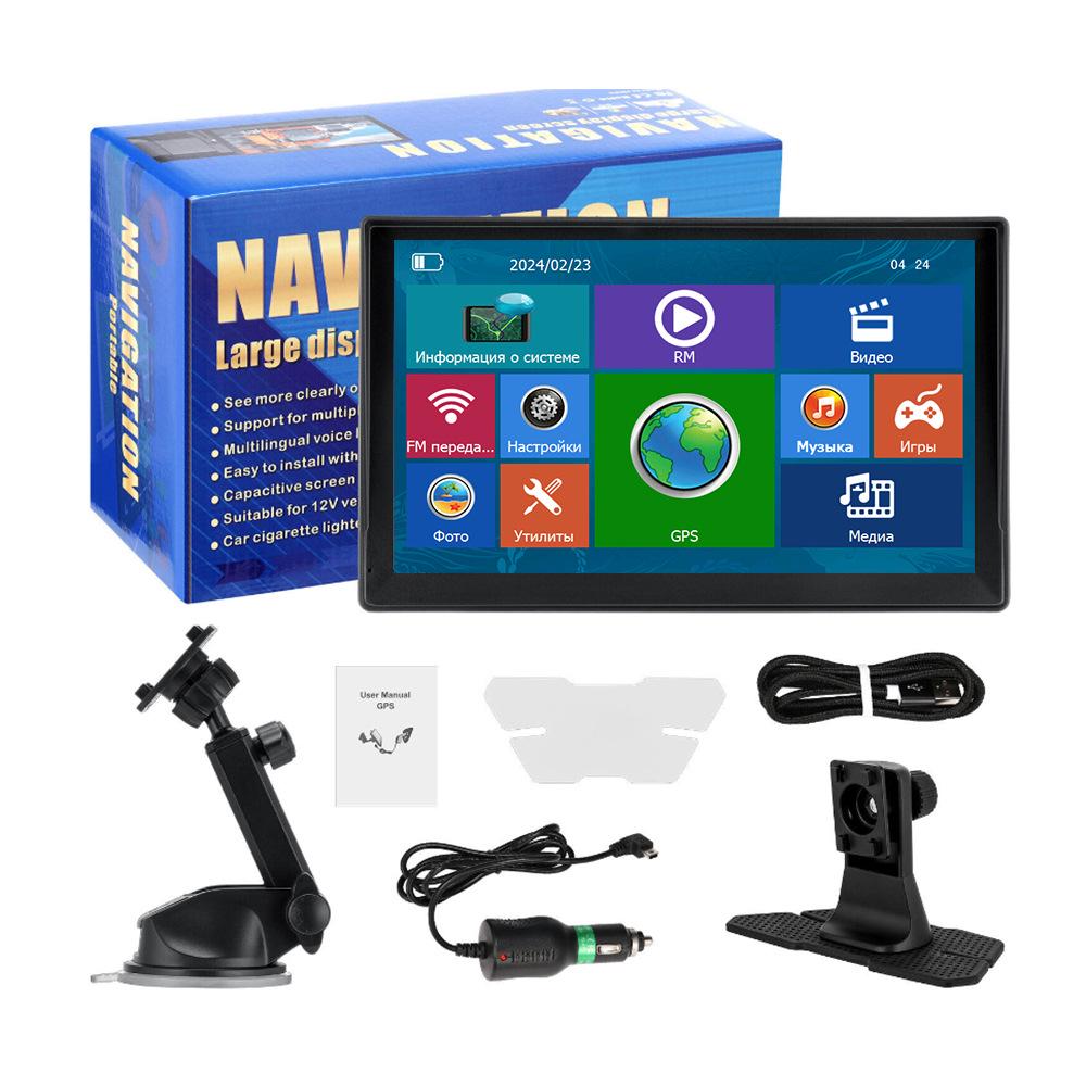 9-Inch Portable GPS Navigator for Cars and Trucks with Large Capacitive Screen and 8G+256M Memory for Europe and America