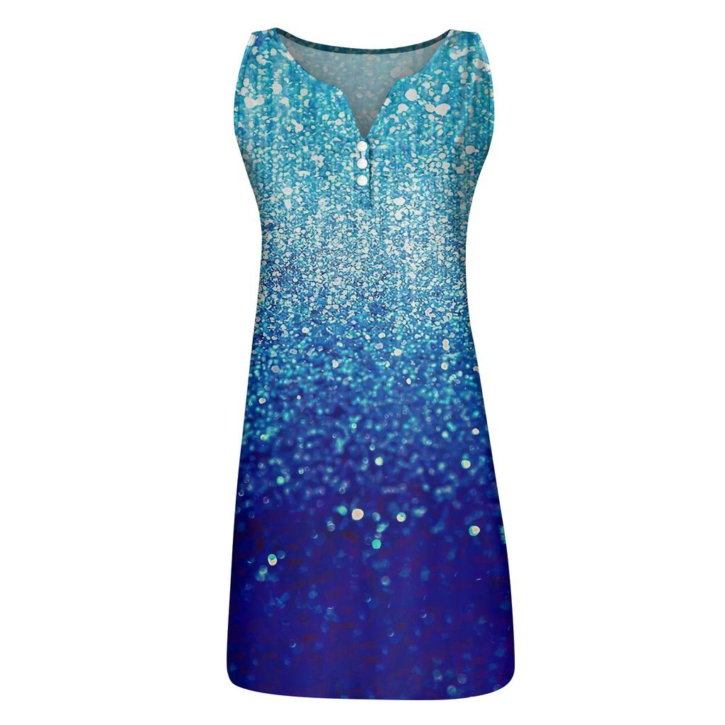 Women's Casual Dress Floral Button Print V Neck  Active Fashion Outdoor Street Sleeveless Loose Fit Summer