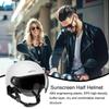Electric Motorcycle Helmet Motor Car Scooter Bike Men Woman Open Face Half Helmet Anti-UV Safety Hat Bicycle Cap with Goggles