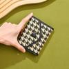 Loro Women's Half Wallet Check Women's Card Wallet Slim Mini Button