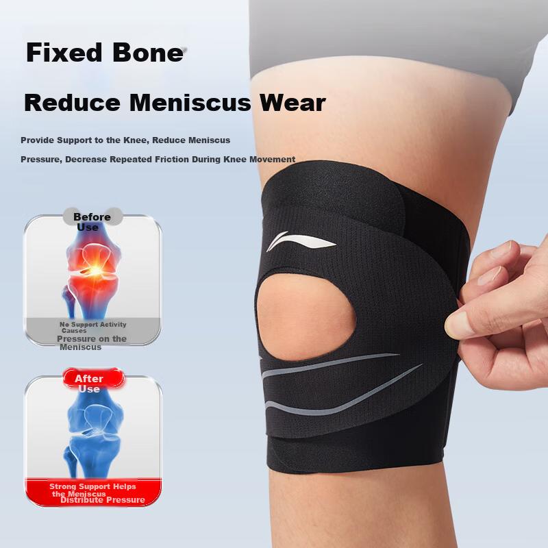 LI-NING Knee Brace for Meniscus Injury Sports Joint Knee Synovitis Ligament Effusion Mountaineering Basketball Badminton Running