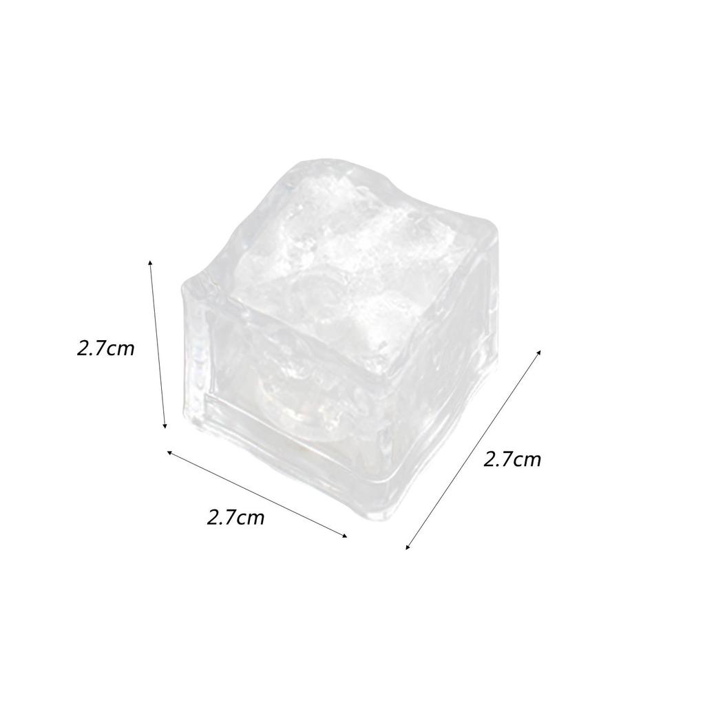 12 Pcs Multicolor Luminous Touch Ice Cubes Fun Party Favors Liquid Activated Bar Wedding Supplies