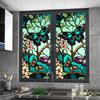 45смx100см Цветок Птица Наклейка на Стекло Окна Самоклеящаяся Ретро Пленка для Окна для Приватности Наклейка Износостойкая DIY
