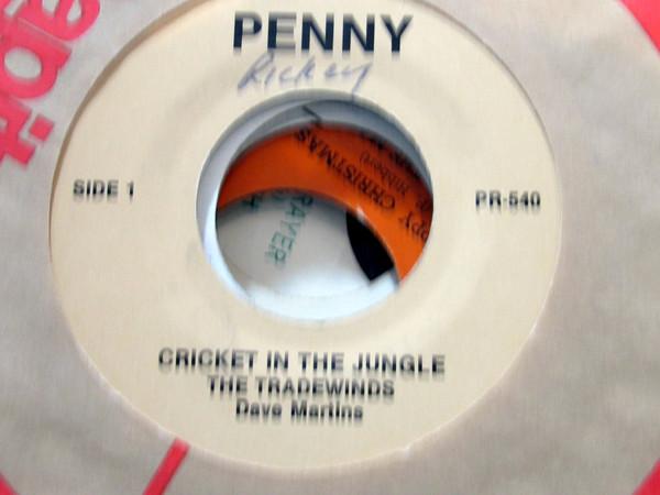 7-дюймовая пластинка TRADE WINDS Cricket In The Jungle Wong Ping PR540 Penny Канада Регги Ска Даб Б/у