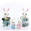 Игровой набор «Семья лесных кроликов» DIY, Мини-фигурки кроликов и медведей, Куклы, Подарки для детей
