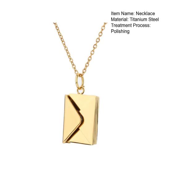 Креативное ожерелье с подвеской в ​​виде конверта, регулируемая длина, женское ожерелье на день рождения, подарок на День святого Валентина