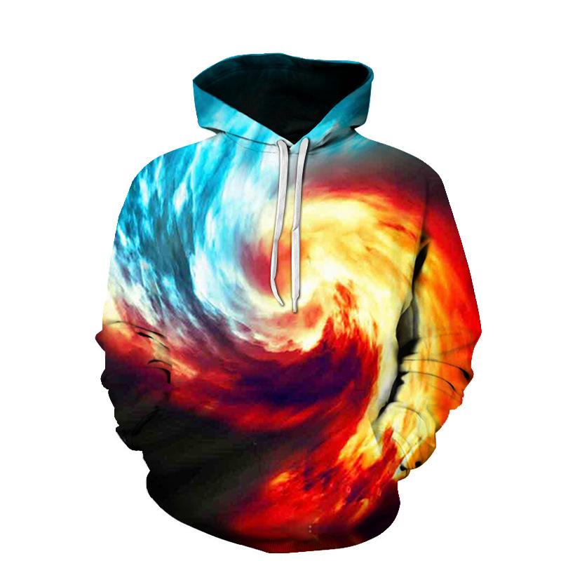 Европейские и американские толстовки в стиле хип-хоп с 3D принтом по всей длине, мужская толстовка, пуловер унисекс, повседневная рубашка