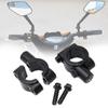 2pcs 8mm/10mm Black Aluminum Motorcycle Rear View Handlebar Mirror Mounting Bracket Adapter Clip Base Universal