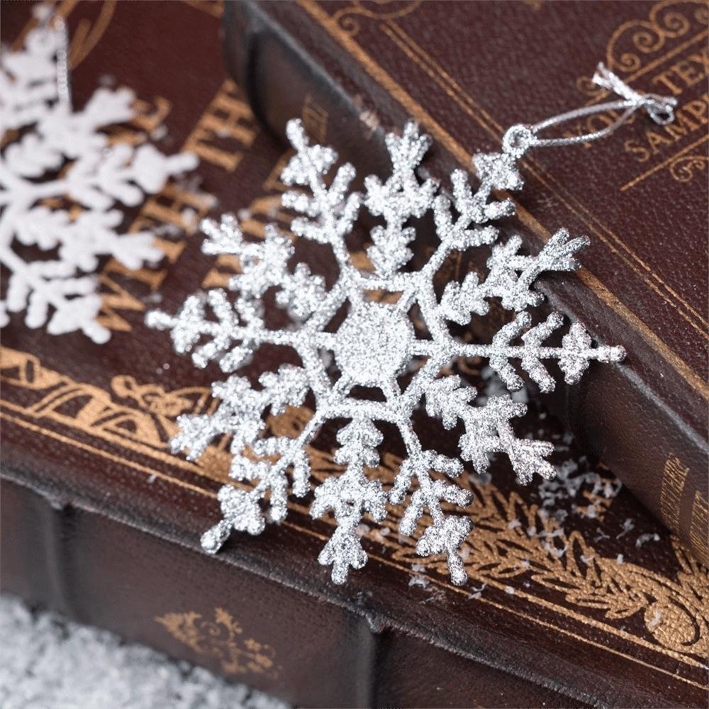 3Pcs/set Acrylic Snowflakes Pendants DIY Xmas Tree Ornaments Christmas Snowflakes Home Decor