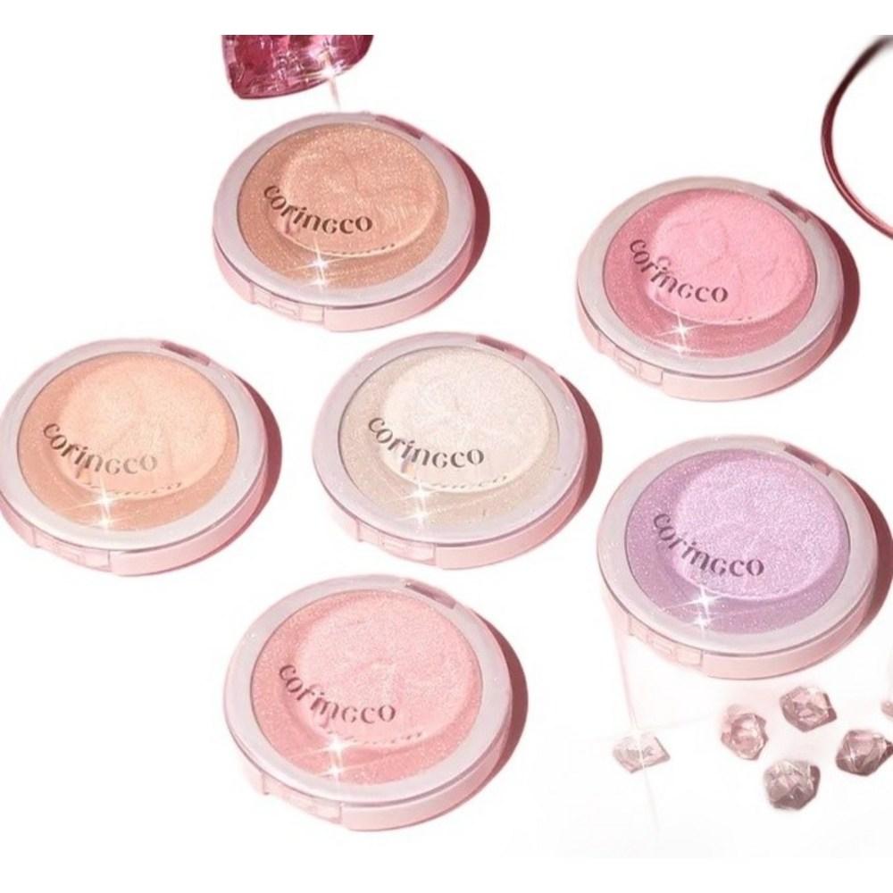 CORINGCO Набор кистей Хайлайтер Heart Sparkle (нет) 1 шт. Белый Кристалл + Двусторонняя Кисть